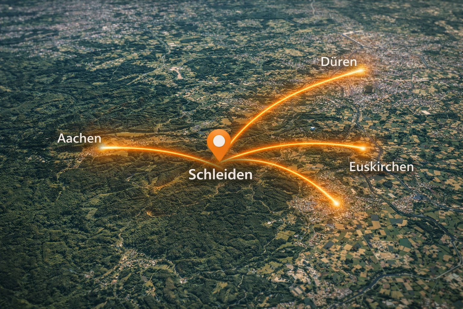 Regionale Verteilung auf der Autobahn